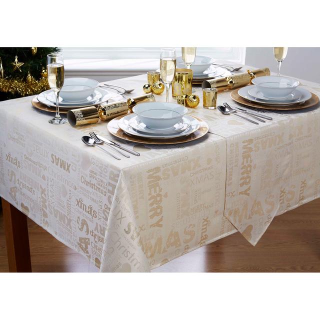 Alicemarie Rectangle Damask Table Runner The Seasonal Aisle Colour: Cream on Productcaster.