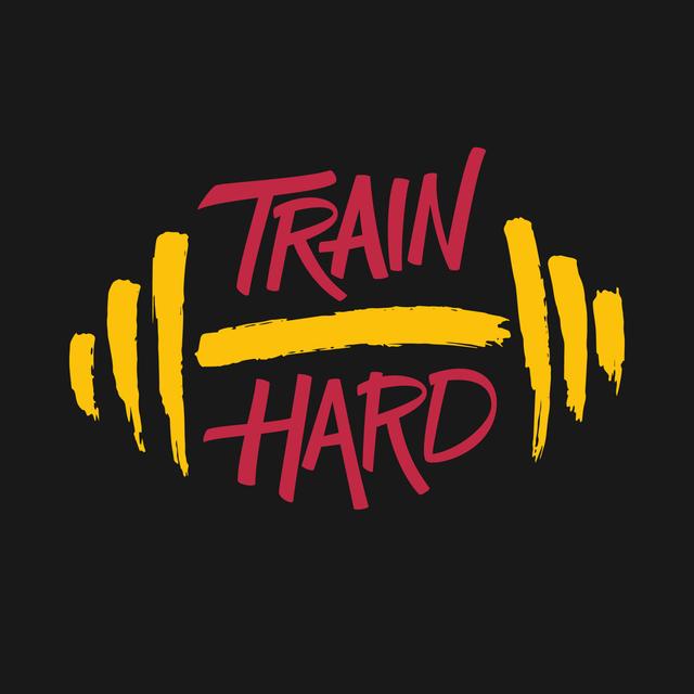 Train Hard Placard Maturi Size: 76cm H x 76cm W x 3.8cm D on Productcaster.