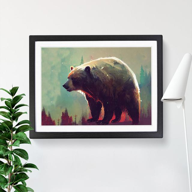 Bear Vol.1 - Single Picture Frame Print Alpen Home Size: 25cm H x 34cm W x 2cm D, Format: Black on Productcaster.