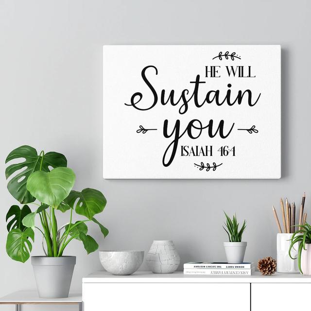 Sustain You - Wrapped Canvas Print Blue Elephant Size: 61cm H x 76cm W on Productcaster.