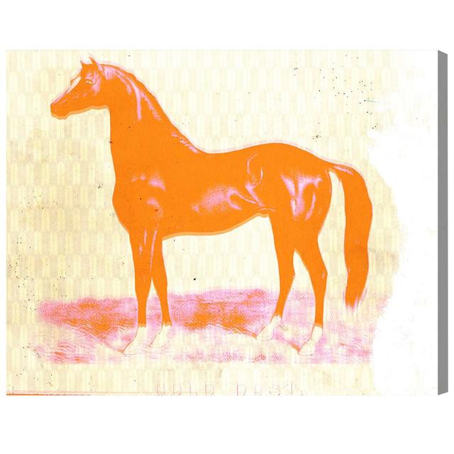 'Gold Dust Horse' by Carson Kressley Graphic Art Wrapped on Canvas East Urban Home Size: 43cm H x 51cm W on Productcaster.