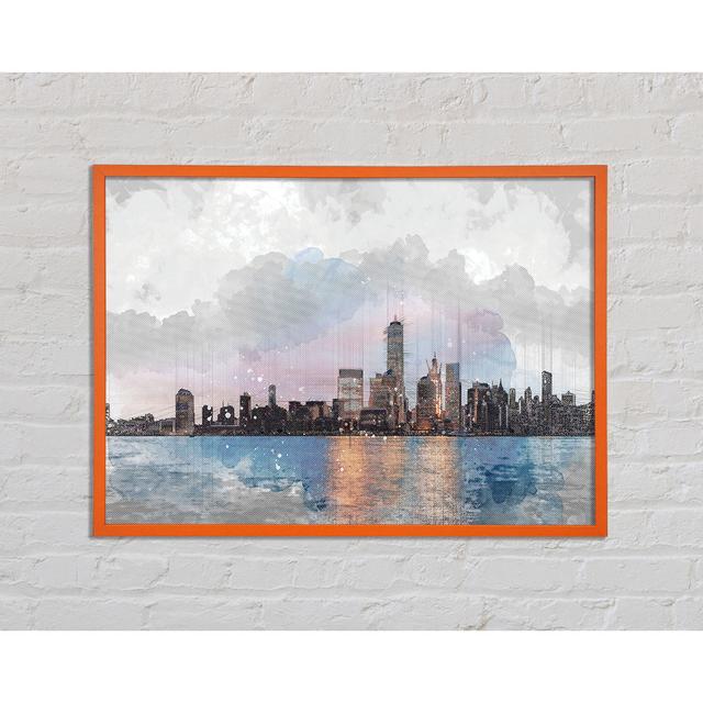 Anjan Watercolour NYC - Single Picture Frame Art Prints Brayden Studio Size: 21cm H x 29.7cm W x 2cm D on Productcaster.