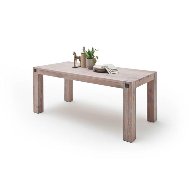 Solid Oak Dining Table MCA Furniture Colour: Brown, Size: 76 x 180 x 90cm on Productcaster.