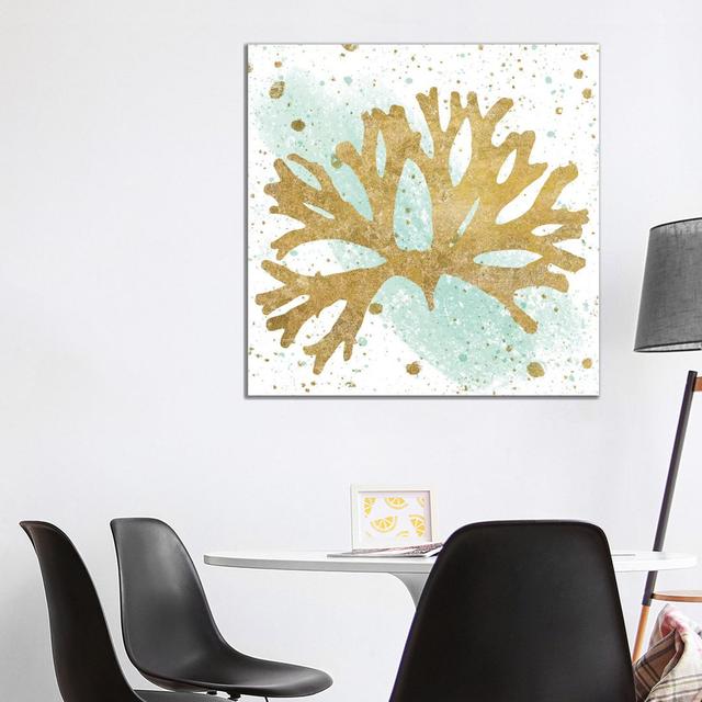 Sea Life Splash I House of Hampton Size: 93.98cm H x 93.98cm W x 1.91cm D on Productcaster.