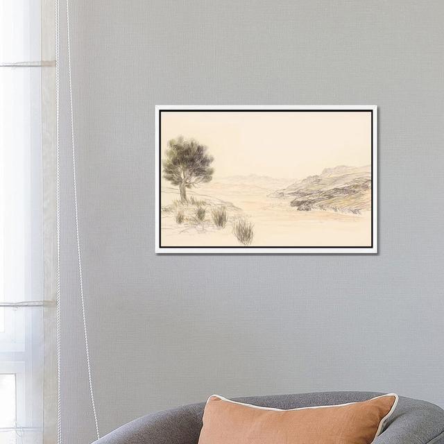 Nahal Zin by Itzu Rimmer - Graphic Art Print on Canvas Alpen Home Size: 45.72cm H x 66.04cm W x 3.81cm D, Format: White Framed on Productcaster.