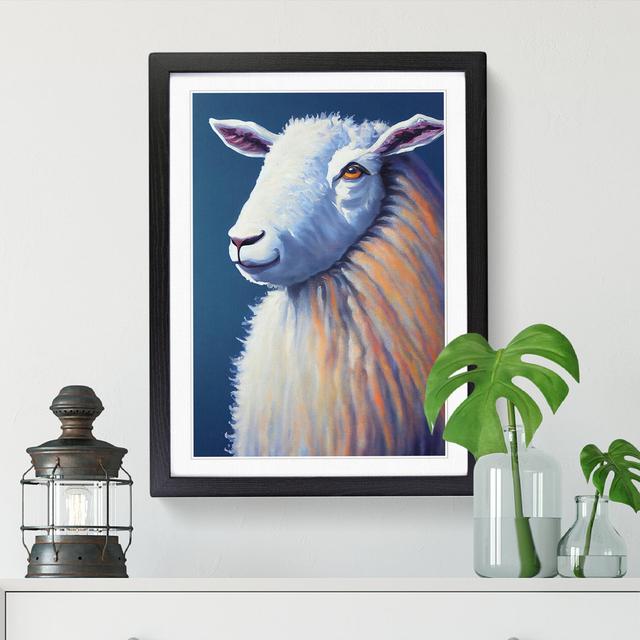 Sheep Vol.1 - Single Picture Frame Painting Brambly Cottage Frame Option: Oak, Size: 46cm H x 34cm W x 2cm D on Productcaster.