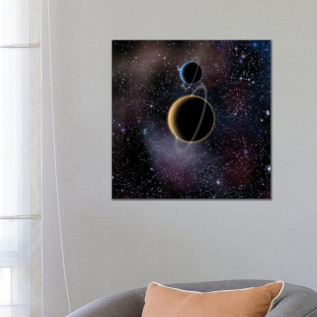 Planets In Space by Bruce Rolff - Wrapped Canvas Print Metro Lane Size: 66.04cm H x 66.04cm W x 1.905cm D on Productcaster.