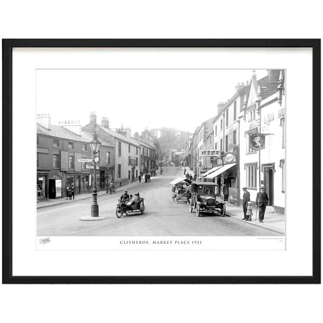 'Clitheroe, Market Place 1921' - Picture Frame Photograph Print on Paper The Francis Frith Collection Size: 60cm H x 80cm W x 2.3cm D on Productcaster.