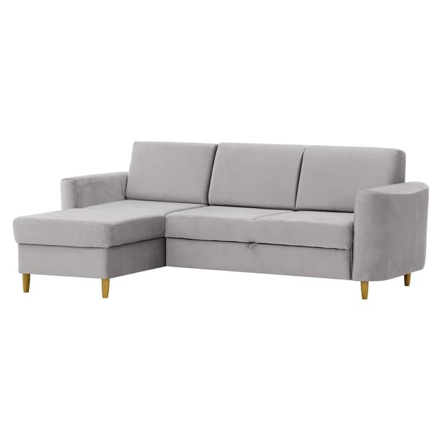 Chaim Reversible Sleeper Corner Sofa Bed George Oliver Upholstery Colour: White on Productcaster.