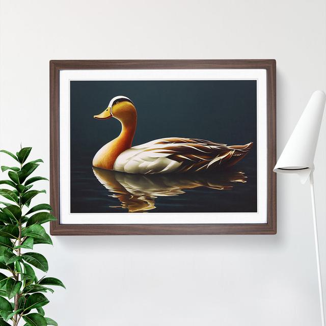 Extraordinary Duck - Single Picture Frame Print 17 Stories Frame Colour: Walnut, Size: 25cm H x 34cm W x 2cm D on Productcaster.