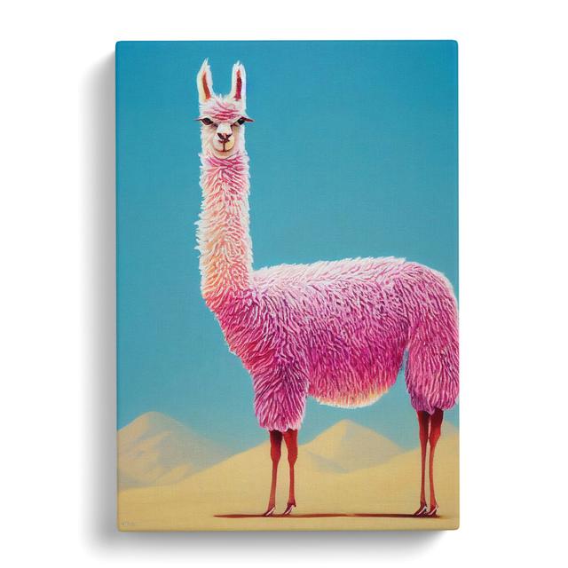 Llama - Wrapped Canvas Graphic Art World Menagerie Size: 76cm H x 50cm W x 3cm D on Productcaster.