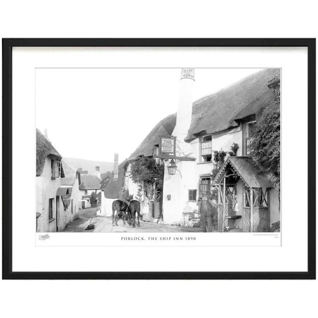 'Porlock, the Ship Inn 1890' - Picture Frame Photograph Print on Paper The Francis Frith Collection Size: 28cm H x 36cm W x 2.3cm D on Productcaster.