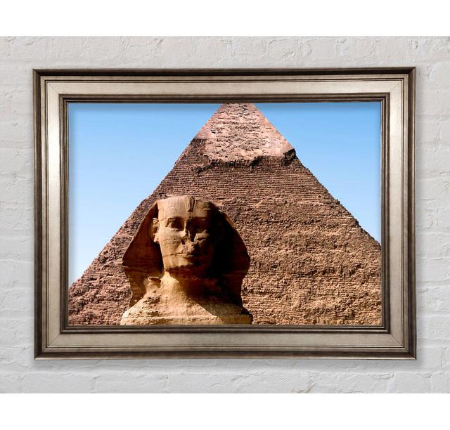 Great Pyramid Of Giza Framed Print Ebern Designs Format: Antique Silver Framed Paper, Size: 42cm H x 59.7cm W x 8cm D on Productcaster.