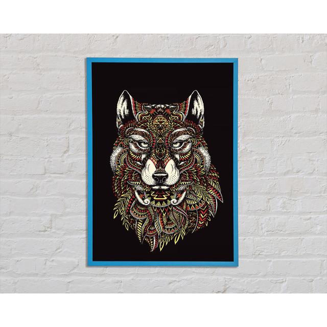 Indian Wolf - Single Picture Frame Art Prints Happy Larry Size: 29.7cm H x 42cm W x 2cm D on Productcaster.