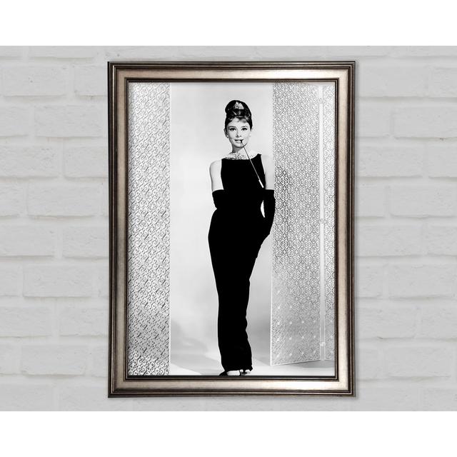 Audrey Hepburn Black Dress - Single Picture Frame Art Prints Canora Grey Size: 118.9cm H x 84.1cm W x 1.5cm D on Productcaster.