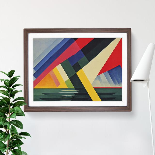 Illuminated Modern Abstract - Single Picture Frame Print Metro Lane Frame Colour: Brown, Size: 25cm H x 34cm W on Productcaster.