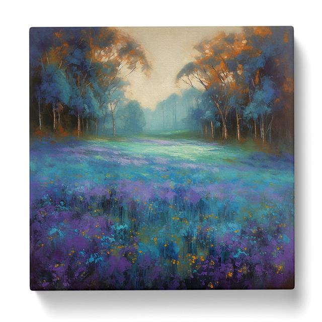 Bluebell Colour Field Painting - Art Prints Marlow Home Co. Size: 50cm H x 50cm W x 3cm D on Productcaster.