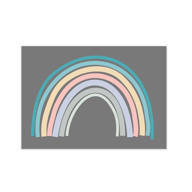 Multicolour Rainbow Art Original - Print Norden Home Format: Unframed, Size: 30cm H x 42cm W x 1cm D, Colour: Grey on Productcaster.