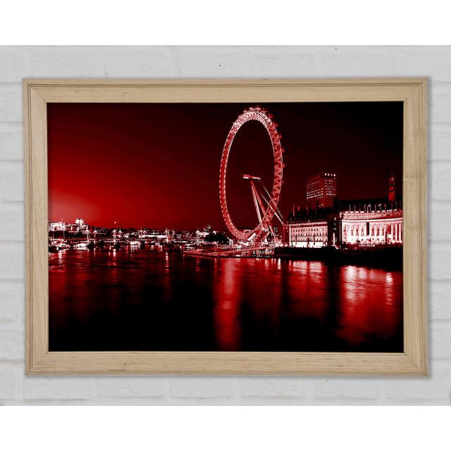 London Eye Red - Einzelner Bilderrahmen Kunstdrucke Brayden Studio Größe: 59,7 cm H x 84,1 cm B x 1,5 cm T on Productcaster.