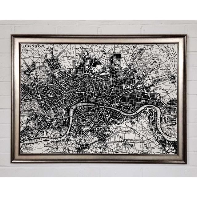 Old Map Of London Framed Print Williston Forge Size: 29.7cm H x 42cm W on Productcaster.