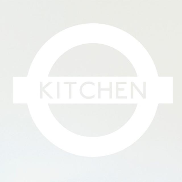 London Underground Inspired Kitchen Sign Wall Sticker East Urban Home Colour: White, Size: Large on Productcaster.