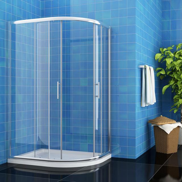 Boulemane Offset Quadrant Shower Enclosure Belfry Bathroom Size: 185 cm H x 90 cm W x 80 cm D on Productcaster.