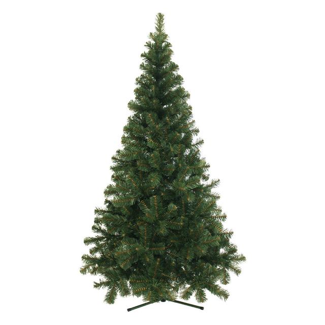 Artificial Christmas Tree, Pine Green Needle, Metal Stand, Fire Retardant, Made In Poland XMMS Size: 210cm H x 128cm W on Productcaster.