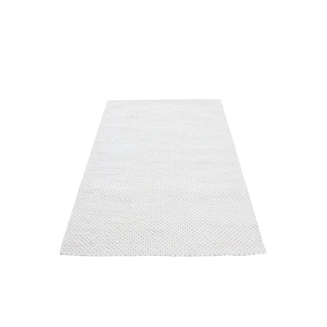 Handgefertigter Wollteppich Aus In Creme Hand Crafted Hand Loomed Mottled Light Grey Area Rug Carpetfine Rug Size: Rectangle 200 x 290cm on Productcaster.