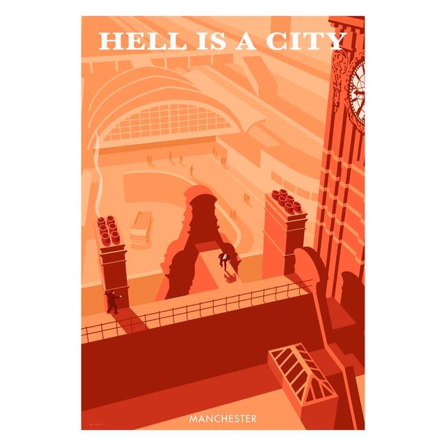 Manchester Hell by Stephen Millership - Graphic Art Print on Paper George Oliver Size: 40cm H x 30cm W x 1cm D, Frame Options: No Frame on Productcaster.