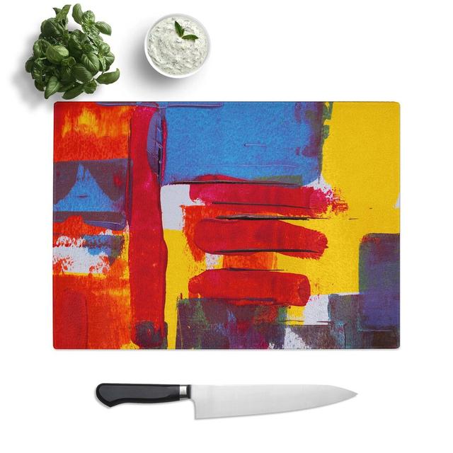 Tempered Glass Art Painting Vol.8 Chopping Board East Urban Home Size: 28.5 cm W x 20 cm L on Productcaster.