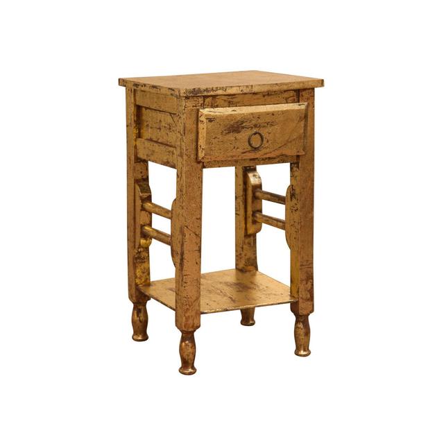 Marbleton bedside table Alpen Home Colour: Antique Gold on Productcaster.