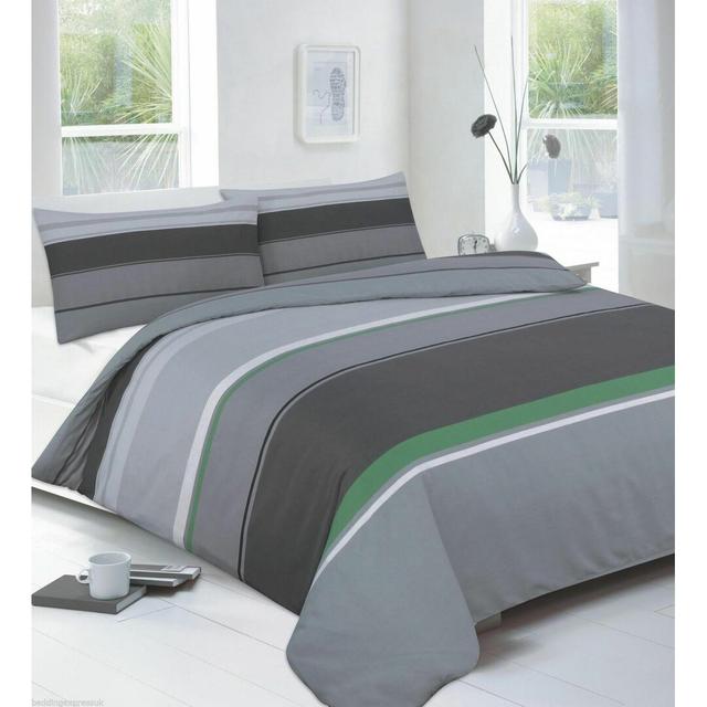 Blum Duvet Cover Longshore Tides Colour: Grey, Size: Super King Duvet Cover + 2 Standard Pillowcases on Productcaster.