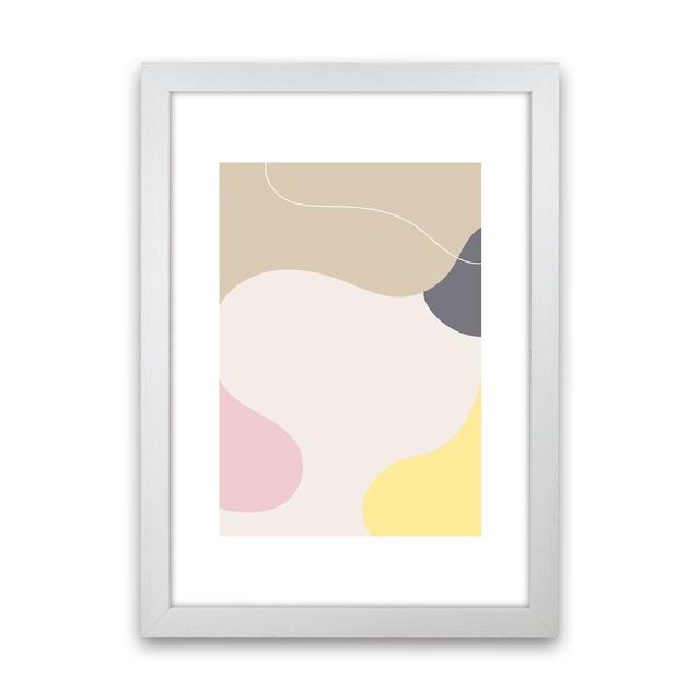 Mila Pink Abstract N24 by Pixy Paper - Graphic Art Corrigan Studio Size: 59.4cm H x 42cm W x 3cm D, Format: White Framed on Productcaster.