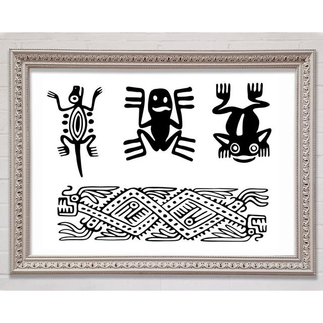 Tribal Animal Art Framed Print Gracie Oaks Size: 42cm H x 59.7cm W x 3cm D on Productcaster.