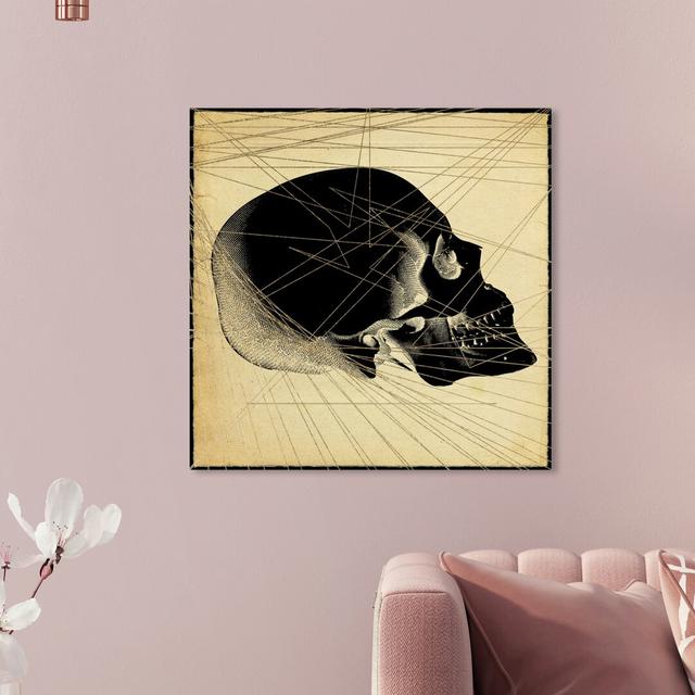 'Skull Side' Graphic Art on Wrapped Canvas East Urban Home Size: 101.6 cm H x 101.6 cm W x 5.1 cm D on Productcaster.