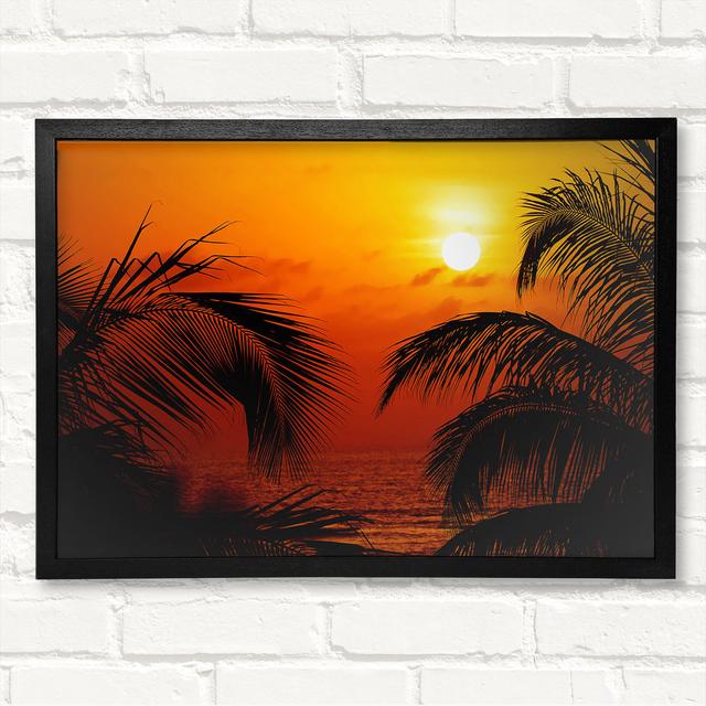 Palmtree Sun - Print 17 Stories Size: 42cm H x 59.7cm W on Productcaster.