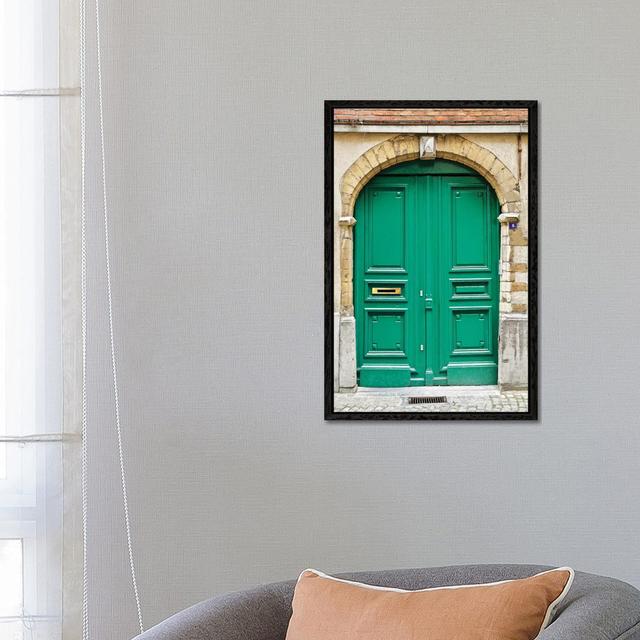 Belgium Green Door II by Susan Vizvary - Gallery-Wrapped Canvas Giclée on Canvas Ebern Designs Format: Black Framed, Size: 66.04cm H x 45.72cm W x 3.8 on Productcaster.