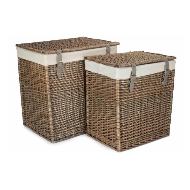 Hand Woven Wicker Laundry Set August Grove Colour: Antique Wash on Productcaster.