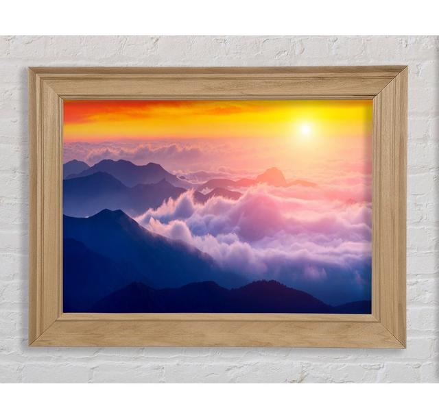 Sun Above The Mountain Clouds - Print Bright Star Size: 100cm H x 141.4cm W x 8cm D on Productcaster.