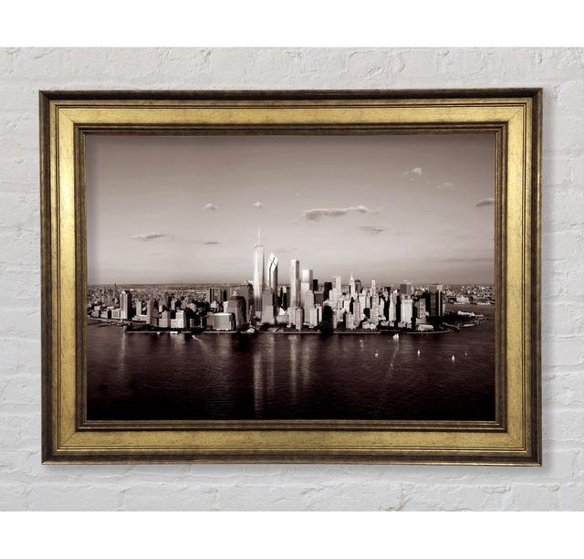 New York City Waters Brown - Single Picture Frame Art Prints Brayden Studio Size: 59.7cm H x 84.1cm W x 8cm D on Productcaster.