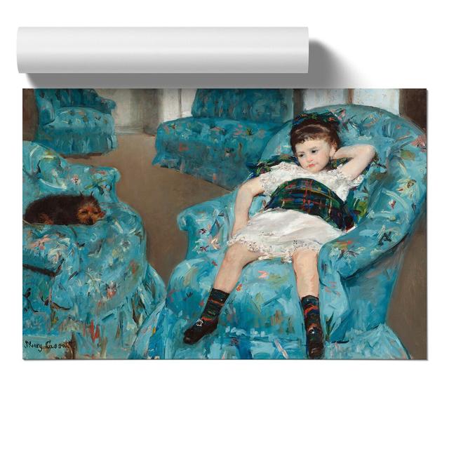 Little Girl in a Blue Armchair by Mary Cassatt - Unframed Painting East Urban Home Size: 42cm H x 59cm W x 0.1cm D on Productcaster.