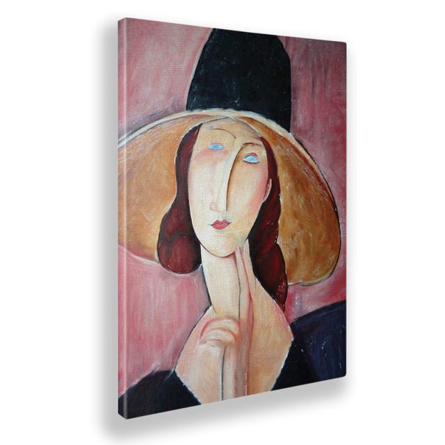 Acrybild Jeanne Hebuterne with Wide Headgear von Amedeo Modigliani Marlow Home Co. Format: Stoff, Größe: 95 cm H x 65 cm B on Productcaster.