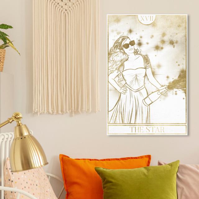 The Star Gold - Wrapped Canvas Print East Urban Home Size: 76.2 cm H x 50.8 cm W on Productcaster.