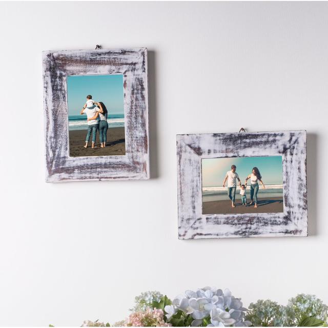 2 Piece Caire Picture Frame Set Union Rustic Picture Size: 8" x 6", Colour: White Wash on Productcaster.