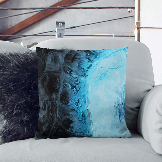 Abstract Square Throw Cushion East Urban Home Backing Colour: Stone, Size: 55cm H x 55cm W x 20cm D on Productcaster.