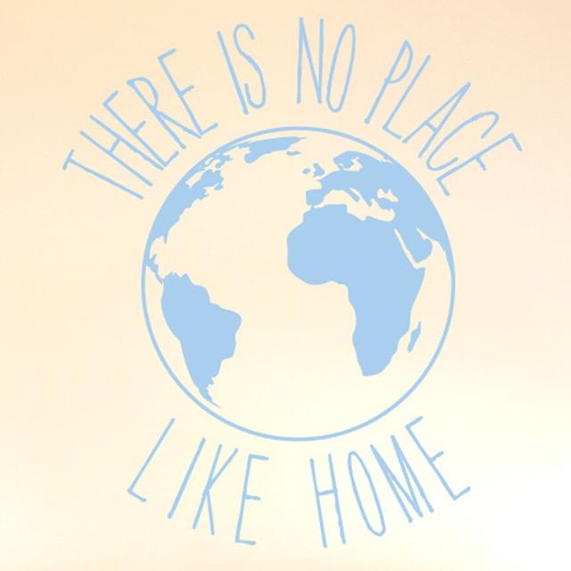 There Is No Place Like Home Earth Wall Sticker Maturi Colour: Light Blue on Productcaster.