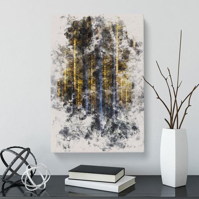 Sunlight Forest Vol.3 Watercolour - Wrapped Canvas Graphic Art East Urban Home Size: 60cm H x 40cm W x 3cm D on Productcaster.