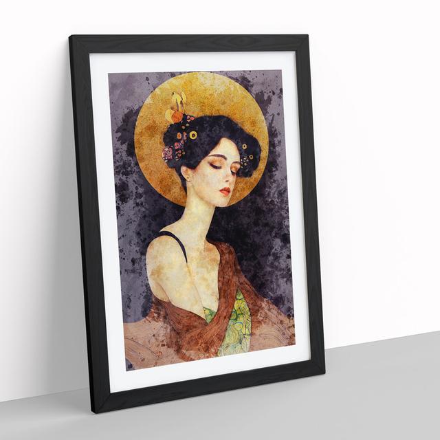 Vintage Portrait of a Woman No.2 - Picture Frame Graphic Art Marlow Home Co. Size: 46cm H x 34cm W, Frame Colour: Black on Productcaster.