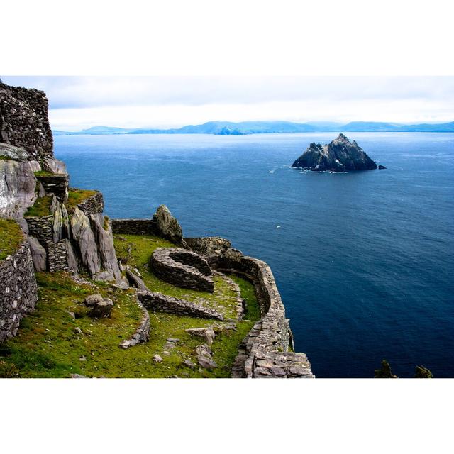 Skellig Island - Ireland - Wrapped Canvas Photograph Ebern Designs Size: 51cm H x 76cm W on Productcaster.