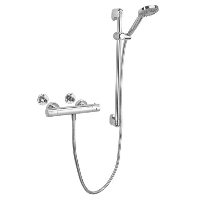 Alviva Mezzo Thermostatic Shower with Slider Rail Belfry Bathroom on Productcaster.